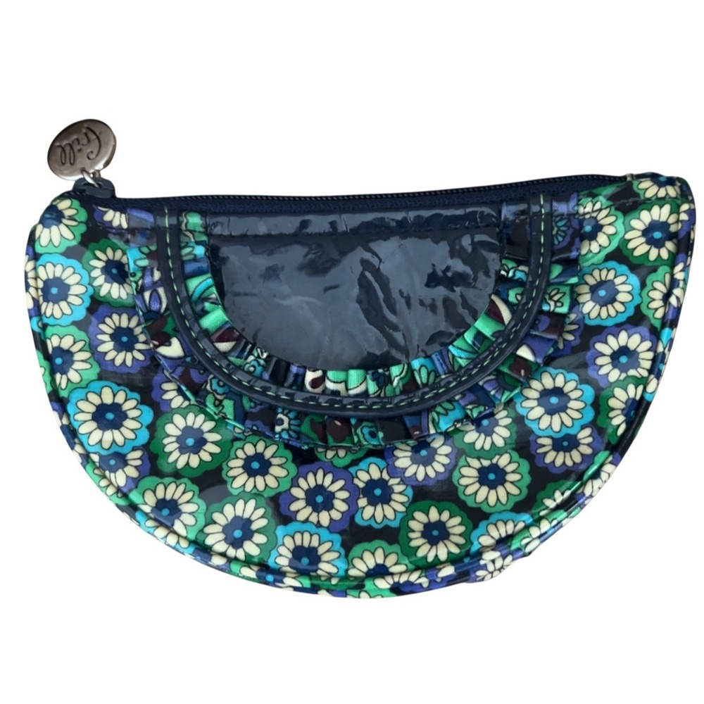 Vera Bradley Frill Blue Green Floral Change Purse